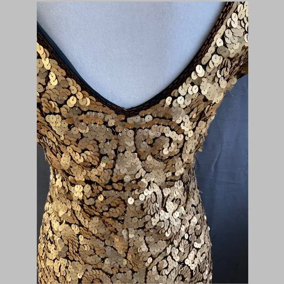 Vintage Morgan Taylor Sequenced Dress ASO Maxine Shaw - Picture 4 of 5